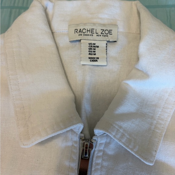 Rachel Zoe White Linen Jacket M - Picture 2 of 3